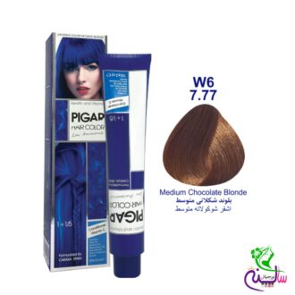 رنگ مو پیگار بلوند شکلاتی متوسط شماره 7.77 W6 pigar