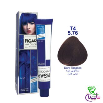 رنگ مو پیگار تنباکویی تیره شماره 5.76 T4 pigar