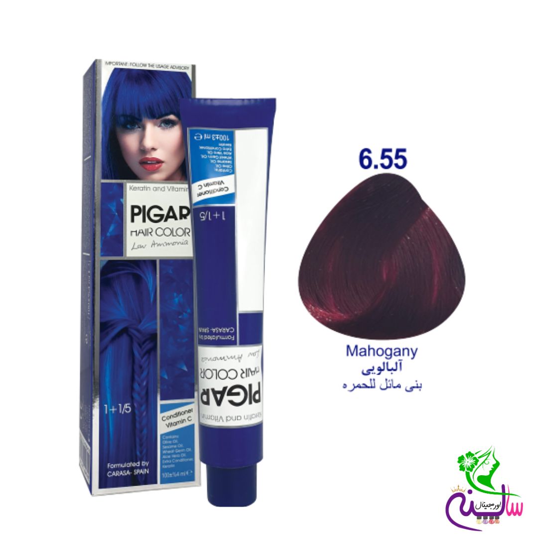 رنگ مو پیگار آلبالویی شماره 6.55 Pigar