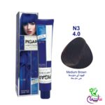رنگ مو پیگار قهوه ای متوسط طبیعی شماره 4.0 N3 pigar