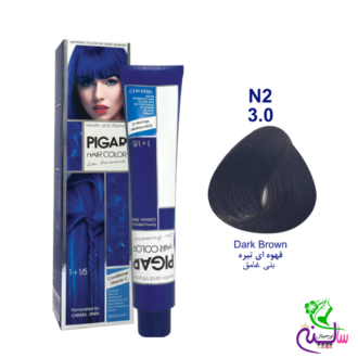 رنگ مو پیگار قهوه ای تیره طبیعی شماره 3.0 N2 pigar