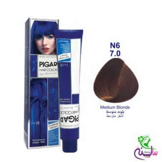 رنگ مو پیگار بلوند متوسط طبیعی شماره 7.0 N6 pigar