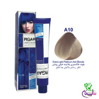 رنگ مو پیگار بلوند خاکستری پلاتینه خیلی روشن شماره Pigar A10